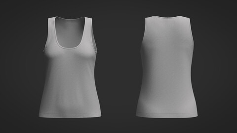 Female Tank Top 3D Model