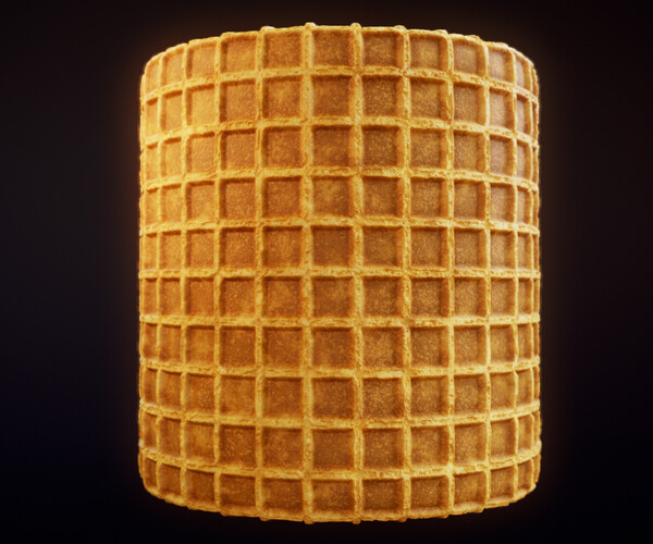 ArtStation - Seamless Waffle PBR Material Textures (food, ice cream ...