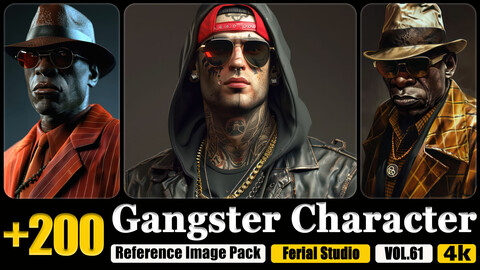 200 Gangster Character Reference Image Pack v.61 |4K|