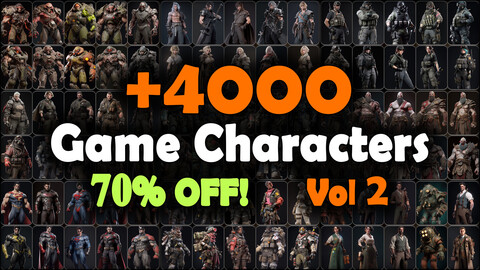 4000 Game Characters (Full Body) Reference Pack | MEGA Bundle | 4K | v.2