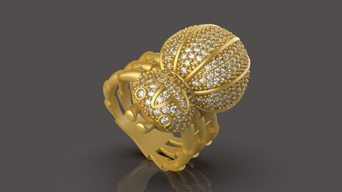 Diamond Spider Ring - 0013