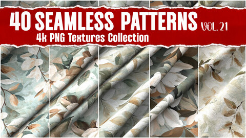 40 Seamless Patterns VOL.21| 4K PNG Textures collection