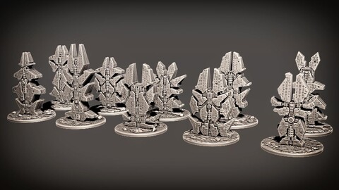 Kyriarchy Alliance Monoliths Set - 3D Print Ready - .OBJ, .STL files