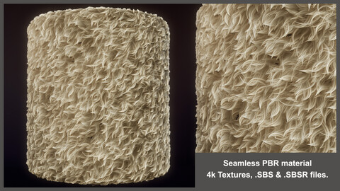 Seamless Fur Wool Rug Material Textures