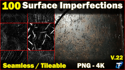 100 Ultra High-Quality Surface Imperfections (Seamless and Tileable) Vol 22