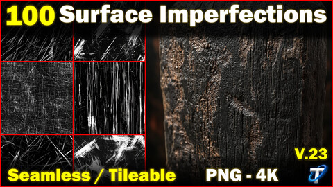 100 Ultra High-Quality Surface Imperfections (Seamless and Tileable) Vol 23