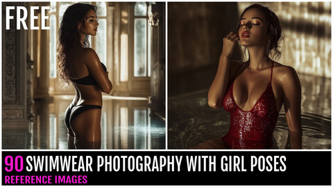 90 Swimwear Photography With Girl Poses-FREE PACK