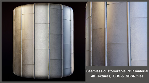 Seamless Metal Roof PBR Material Textures (steel, building, roofing)