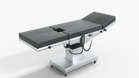 Surgical Bed Medical Low-poly 3D model