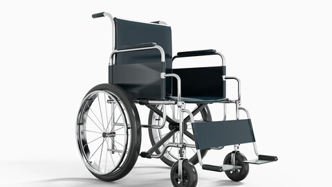 Wheelchair Medical Low-poly 3D model