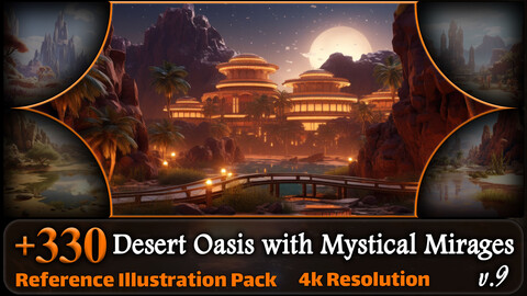 330 Desert Oasis with Mystical Mirages Reference Pack | 4K | v.9