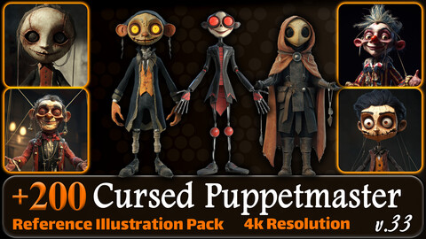 200 Cursed Puppetmaster Reference Pack | 4K | v.33