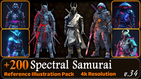 200 Spectral Samurai Reference Pack | 4K | v.34