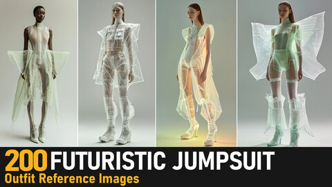 Futuristic Jumpsuit|4K Reference Images