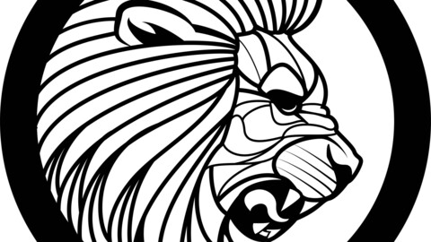 Lion Roar Clipar, svg vector file, laser cut file, cricut file, engraving file, cnc cut file, Eps file