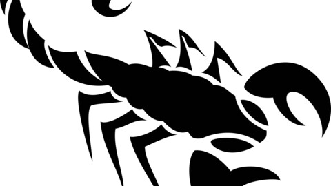 Scorpion Silhouette, svg vector file, laser cut file, cricut file, engraving file, cnc cut file, Eps file