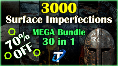 3000 Ultra High-Quality Surface Imperfections / Stencil Imperfections - Seamless and Tileable (MEGA Bundle)