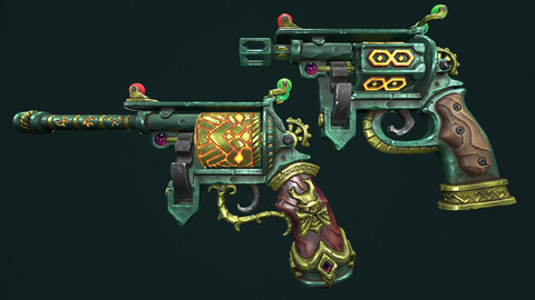 Modular stylized dwarf revolver