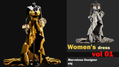 outfit women_ Marvelous designer +obj-VOL 01