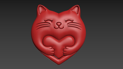 Heart Cat Valentine's Day