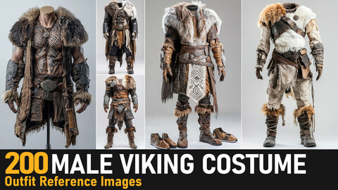 Male Viking Costume|4K Reference Images