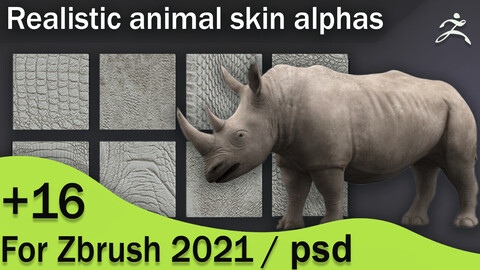 Realistic animal skin alphas