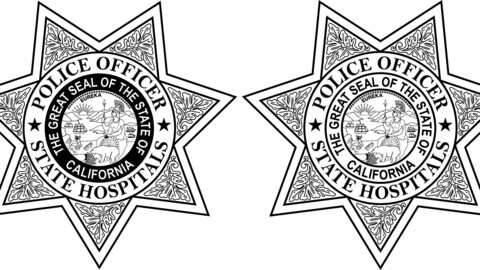 California State Hospitals Police Officer PD, Vector file, badge, black white, svg, outline, cnc cut, laser cut, digital, wood engraving, laser file, engraving file, line art, cricut, vinyl file, emblem, monogram