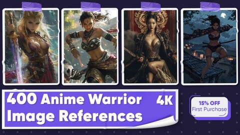 400 Anime Warrior Image References - Vol 01