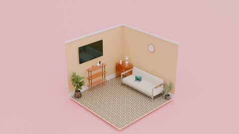 Isometric Living Room