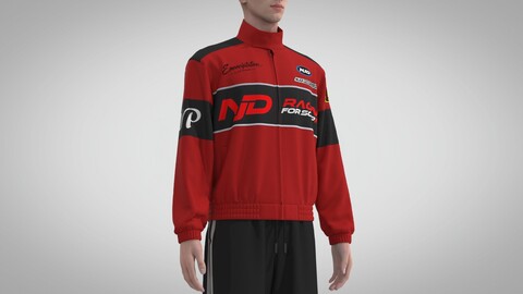 Style3D Casual Racing Jacket +obj, fbx