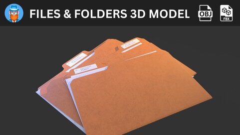 Files and Folders 3D Model Pack