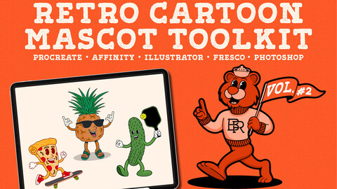 Retro Cartoon Mascot Toolkit - Vol. 2