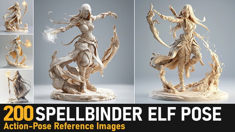 Spellbinder Elf| 4K Reference Images