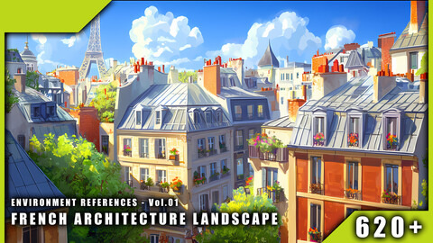 620+ French Architecture Landscape - Environment References Vol.01