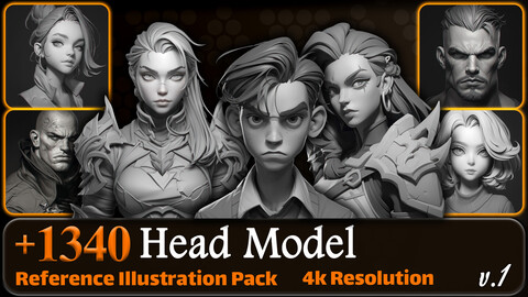 1340 Head Model Reference Pack | 4K | v.1