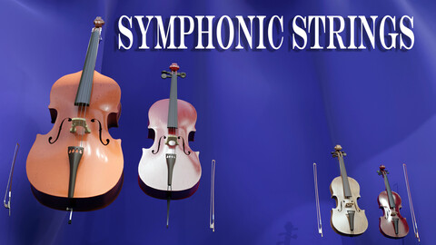 Symphonic Strings Violine Viola Cello Bass WITH BOWS