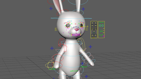 Cartoony Rabbit Maya Rig