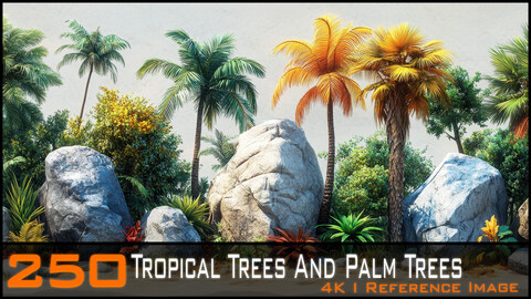 Tropical Trees and Palm Trees - 250 Reference Image