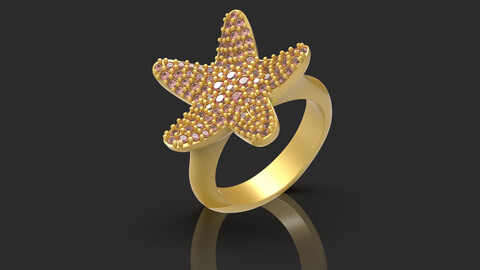 Starfish Ring 3D - 0015