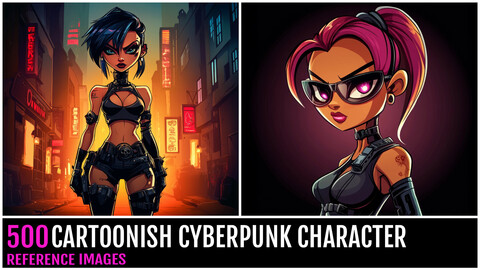 500 CARTOONISH CYBERPUNK CHARACTER