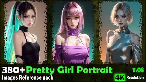 380+ Pretty Girl Portrait Images Reference Pack - 4K Resolution - V.08