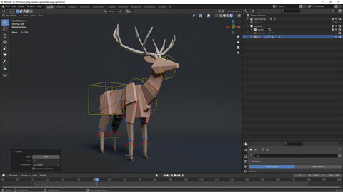 Boxy Stag Blender Rig