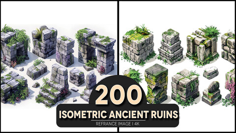 Isometric Ancient Ruins 4K Reference/Concept Images