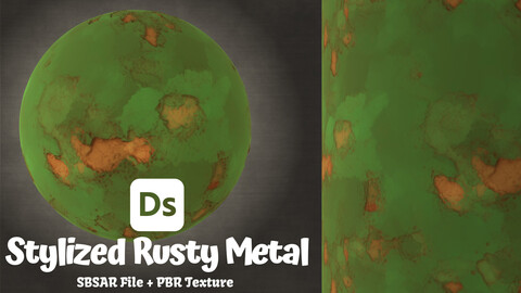 Stylized Rusty Metal - SBS + SBSAR + PBR Texture + Tutorial - Vol 1