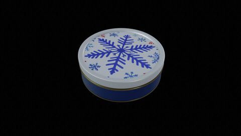 Gift Packaging-Christmas Gift Tin-PBR Low-poly