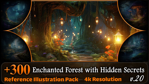 300 Enchanted Forest with Hidden Secrets Reference Pack | 4K | v.20