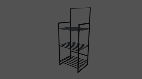 Vases and pots Metal Plant Stand Low-poly 3D