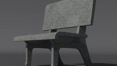 Stone bench Maya 3d model