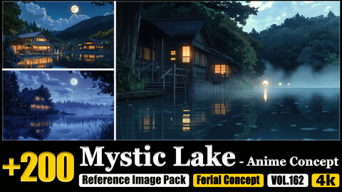 200 Mystic Lake - Anime Concept Reference Image Pack v.162 |4K|