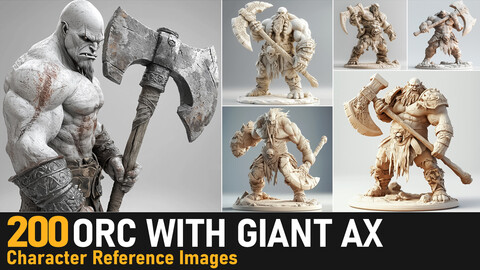 Orc With Giant Ax|4K Reference Images